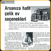 Arsanıza hafif çelik ev seçenekleri
