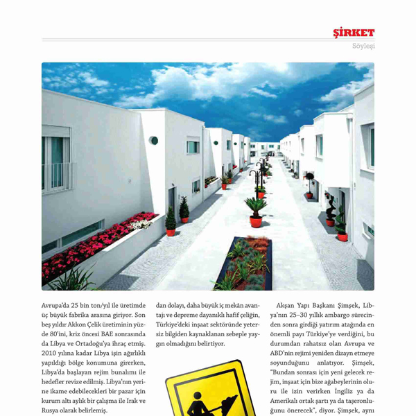 Hafif çelikle Anti deprem evler üretiyor. Finans Dünyas Dergisi 